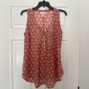 Burnt Orange Sleeveless Maternity Top